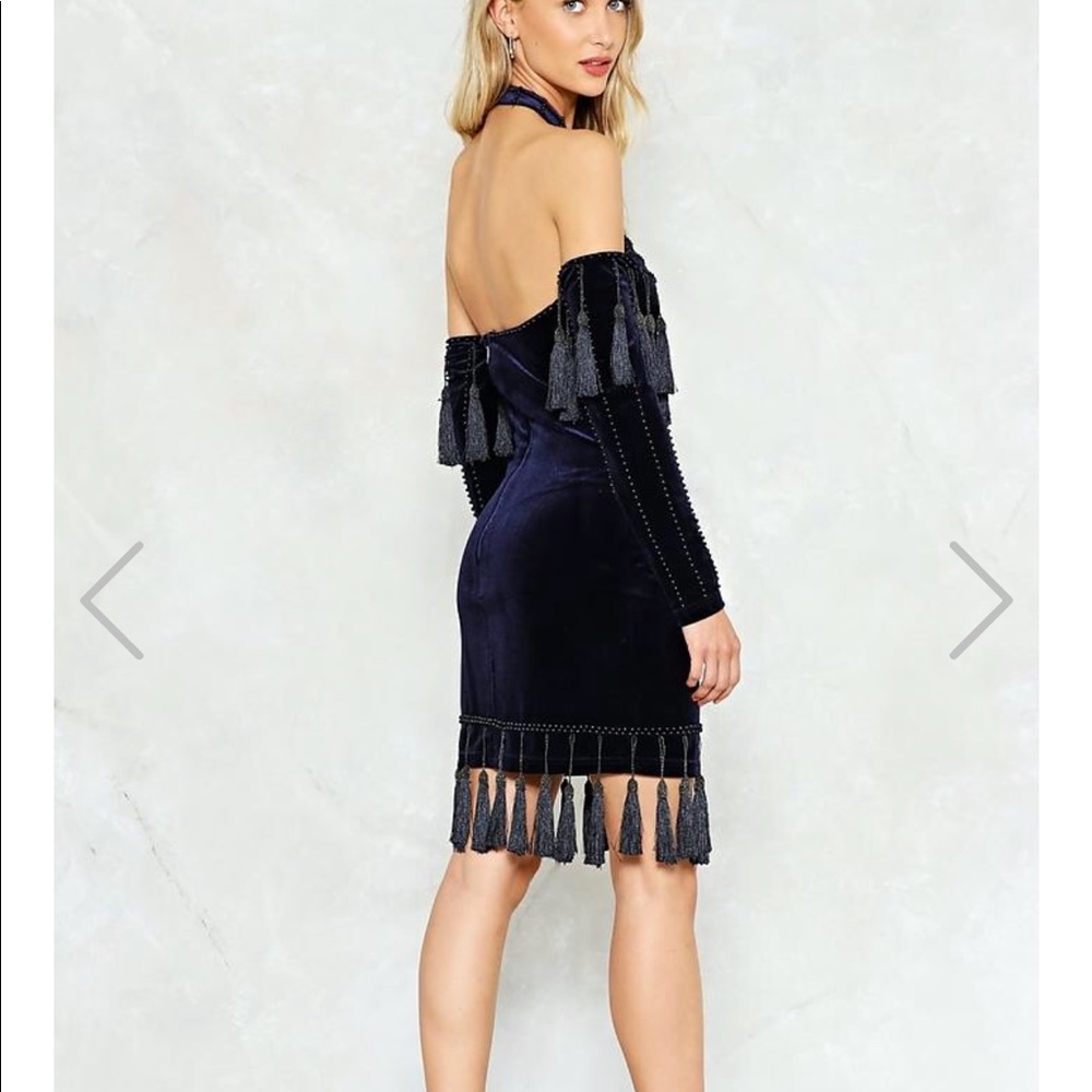 Velvet tassel dress - Picture 3 of 3